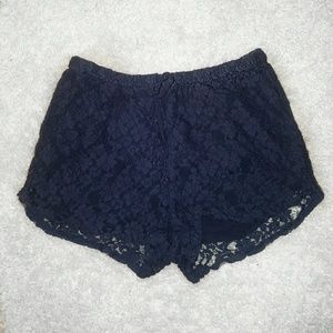 A&F Navy Lace Shorts